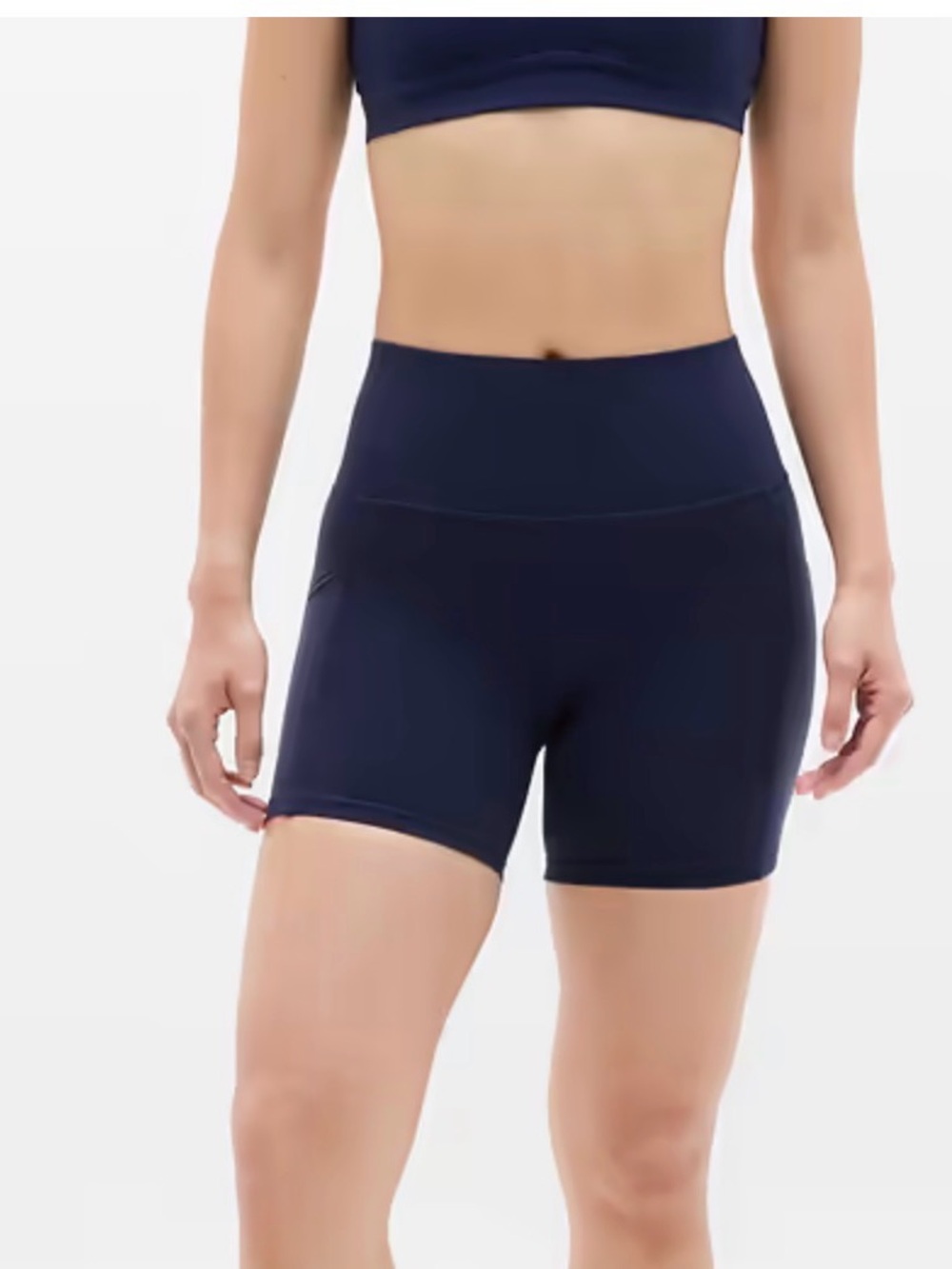 NWT Athleta Salutation Stash Pocket II 5’ short navy